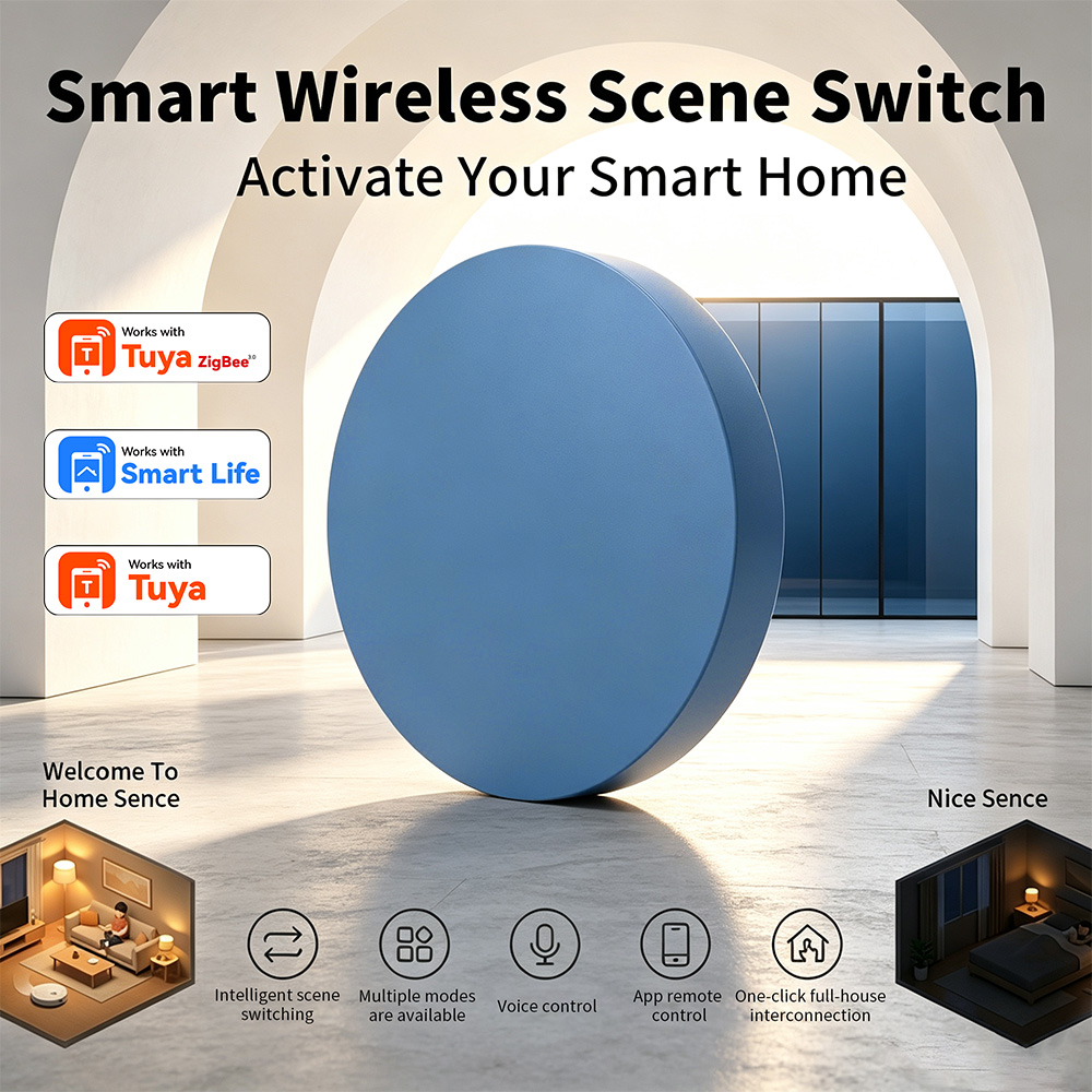 Smart Home Remote Control - Zigbee Smart Scene Push Button Compatible