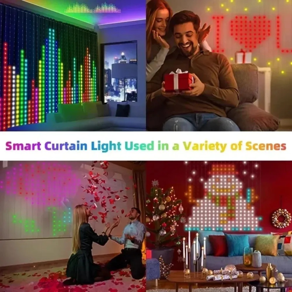 LED Pixel Curtain Lights Bluet - огляд і ціна Smart Home Control