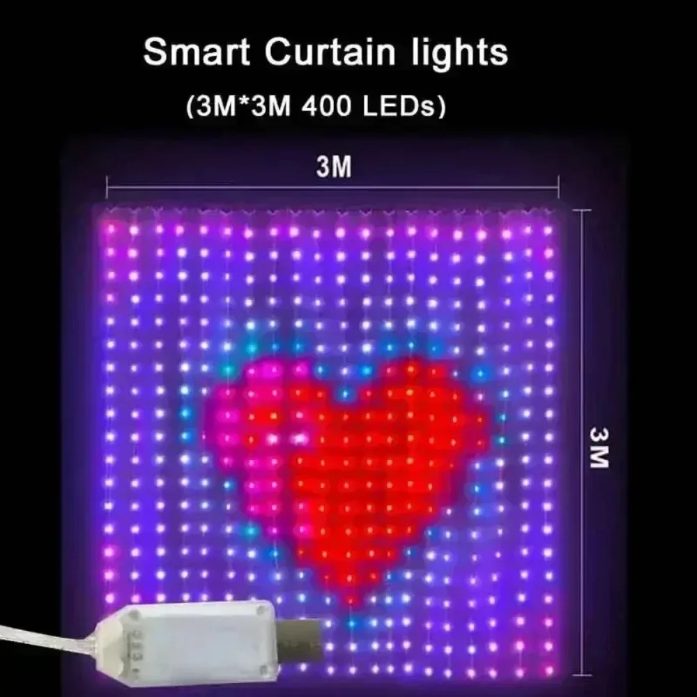 LED Pixel Curtain Lights Bluet - огляд і ціна Smart Home Control