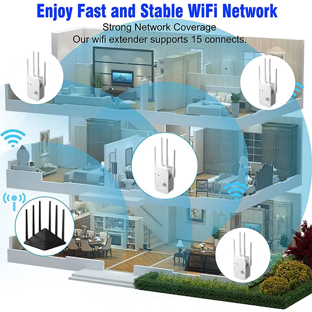 1200Mbps WiFi Repeater Wireles - огляд і ціна Smart Home Router