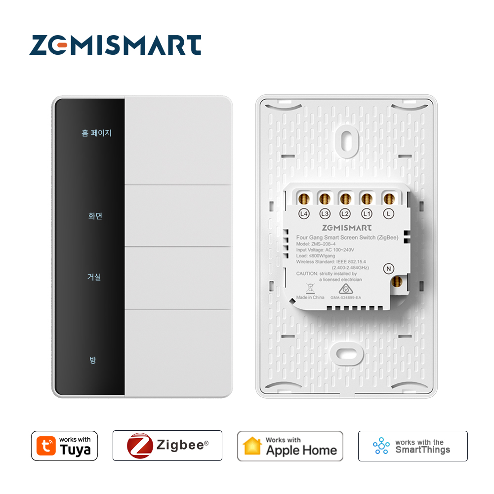 1234 Gang US Type Zigbee Push  - огляд і ціна Smart Home Zigbee