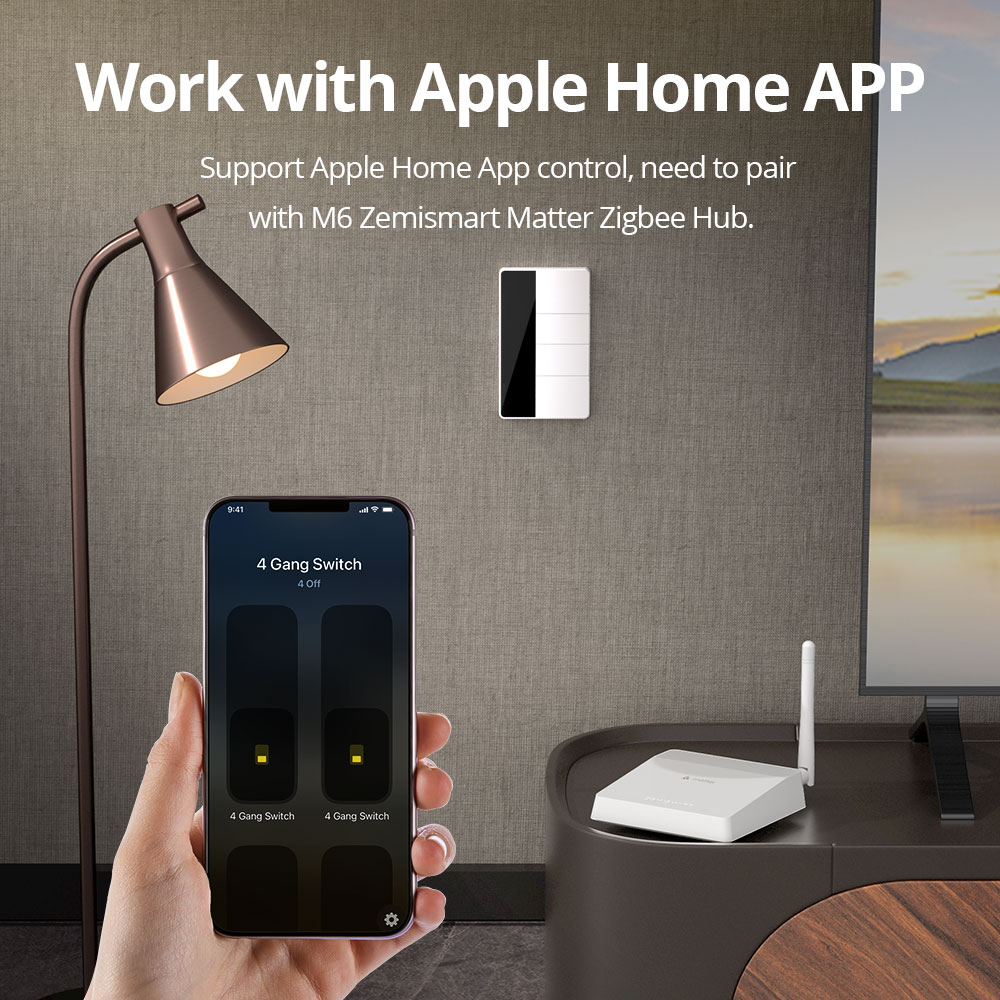 1234 Gang US Type Zigbee Push  - огляд і ціна Smart Home Zigbee