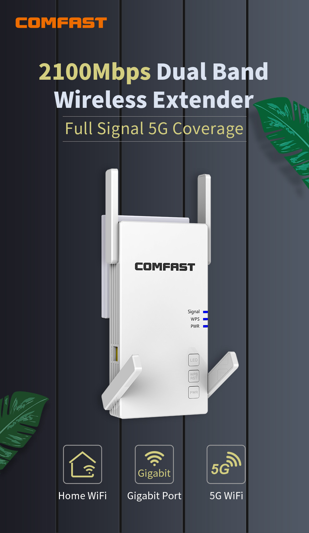 Comfast AC1200/AC2100 Dual-Ban - огляд і ціна Smart Home Router