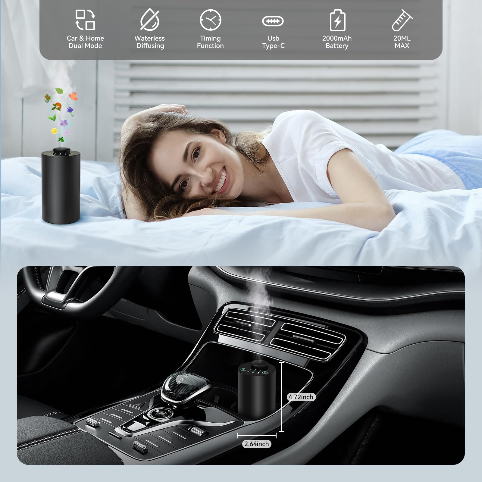 Waterless Essential Oil Diffus - огляд і ціна Smart Home Fragrance Diffuser