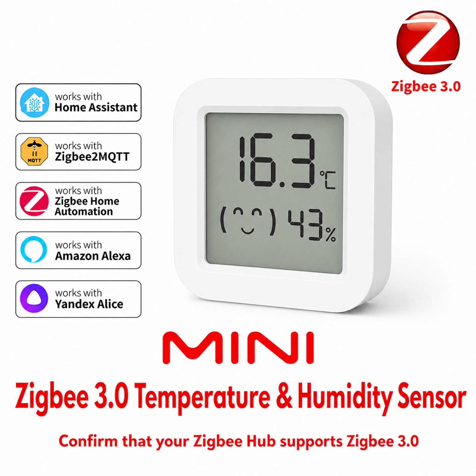 Zigbee 3.0 Temperature and Hum - огляд і ціна Smart Home Yandex
