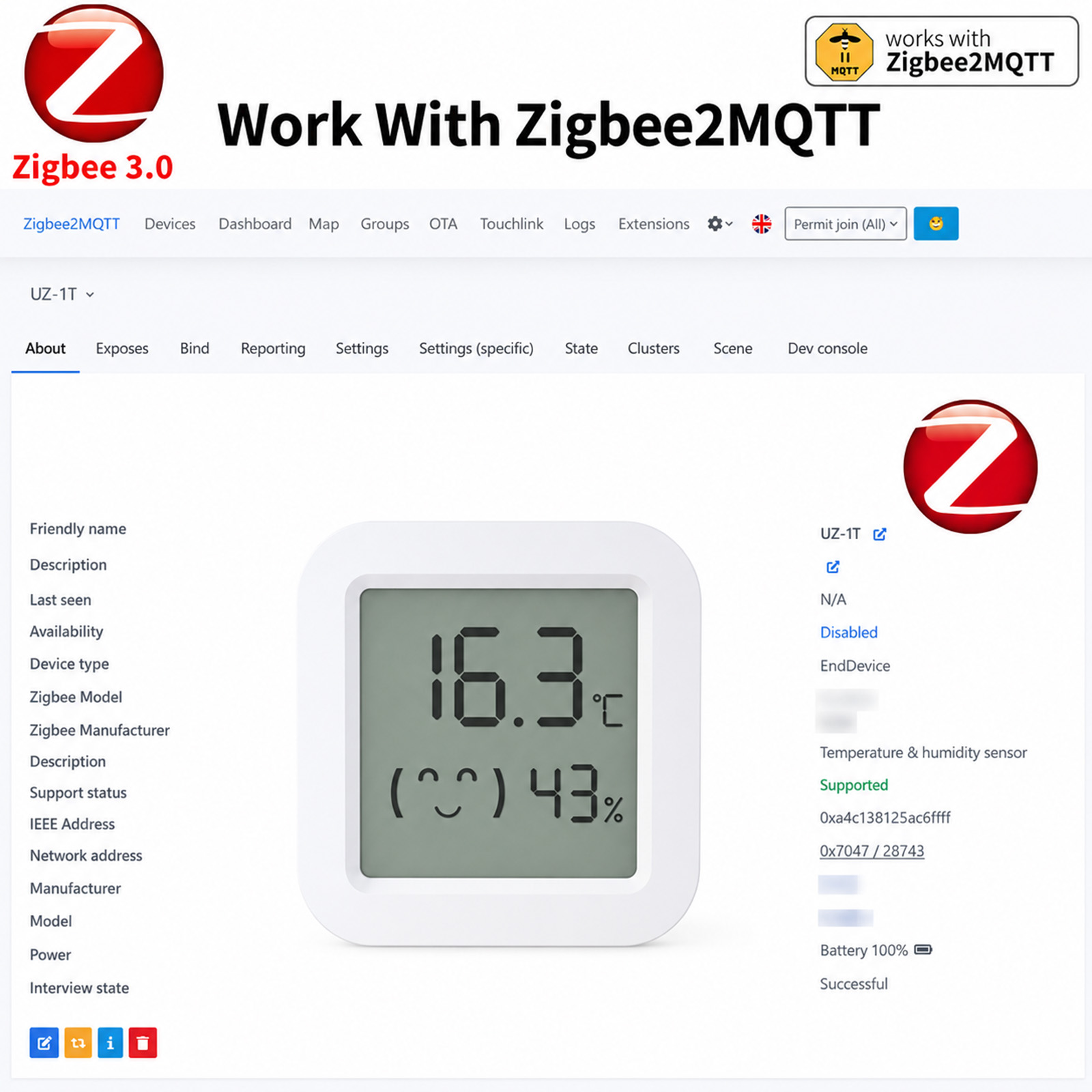 Zigbee 3.0 Temperature and Hum - огляд і ціна Smart Home Yandex